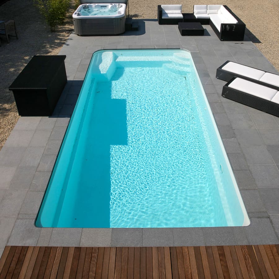 MARINA Multilevel Depth Pool with Lounger and Side Seating - My Pool ...