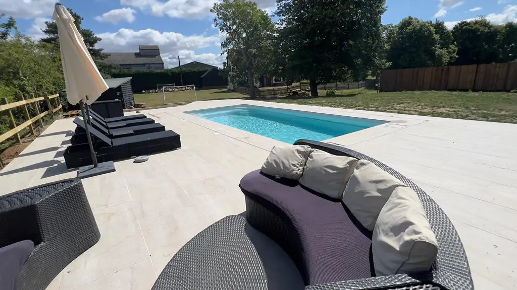 Nevada fibreglass swimming pool project in Cheshire
