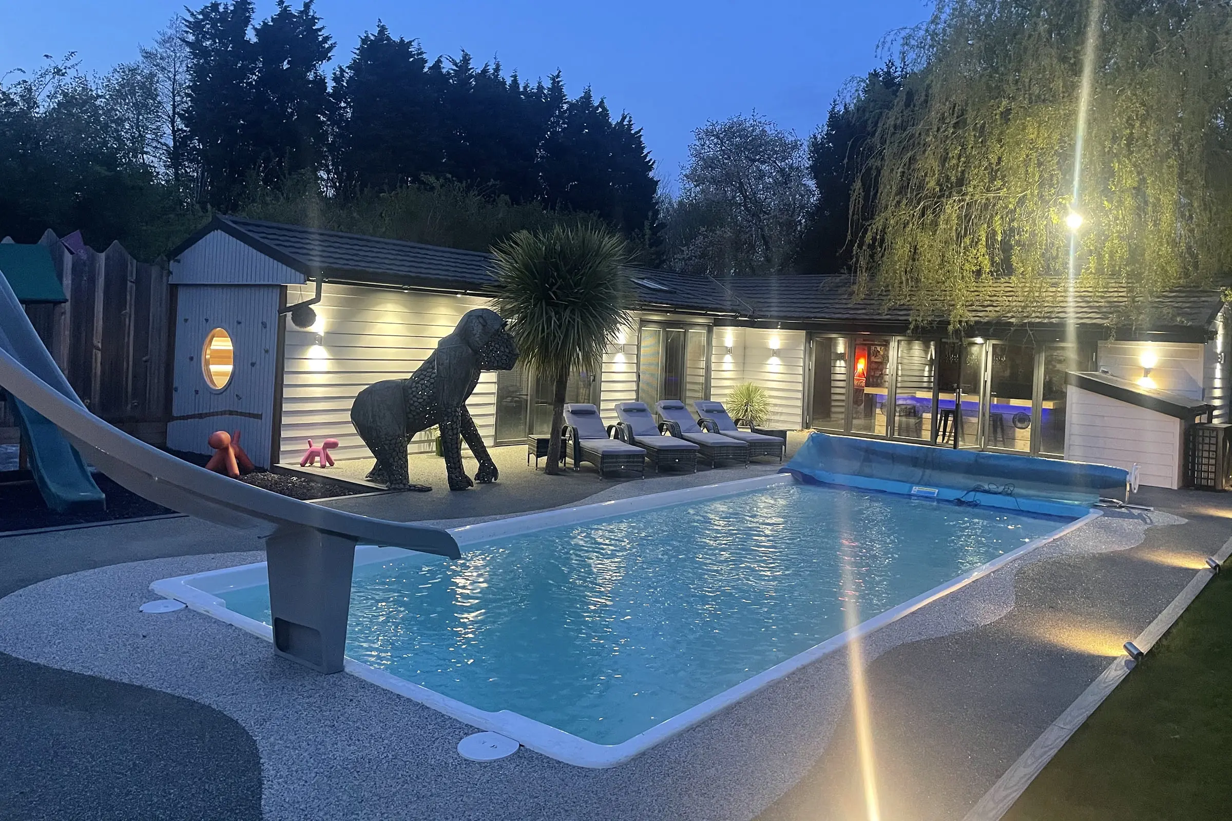 Liberty swimming pool project with luxury outdoor finish