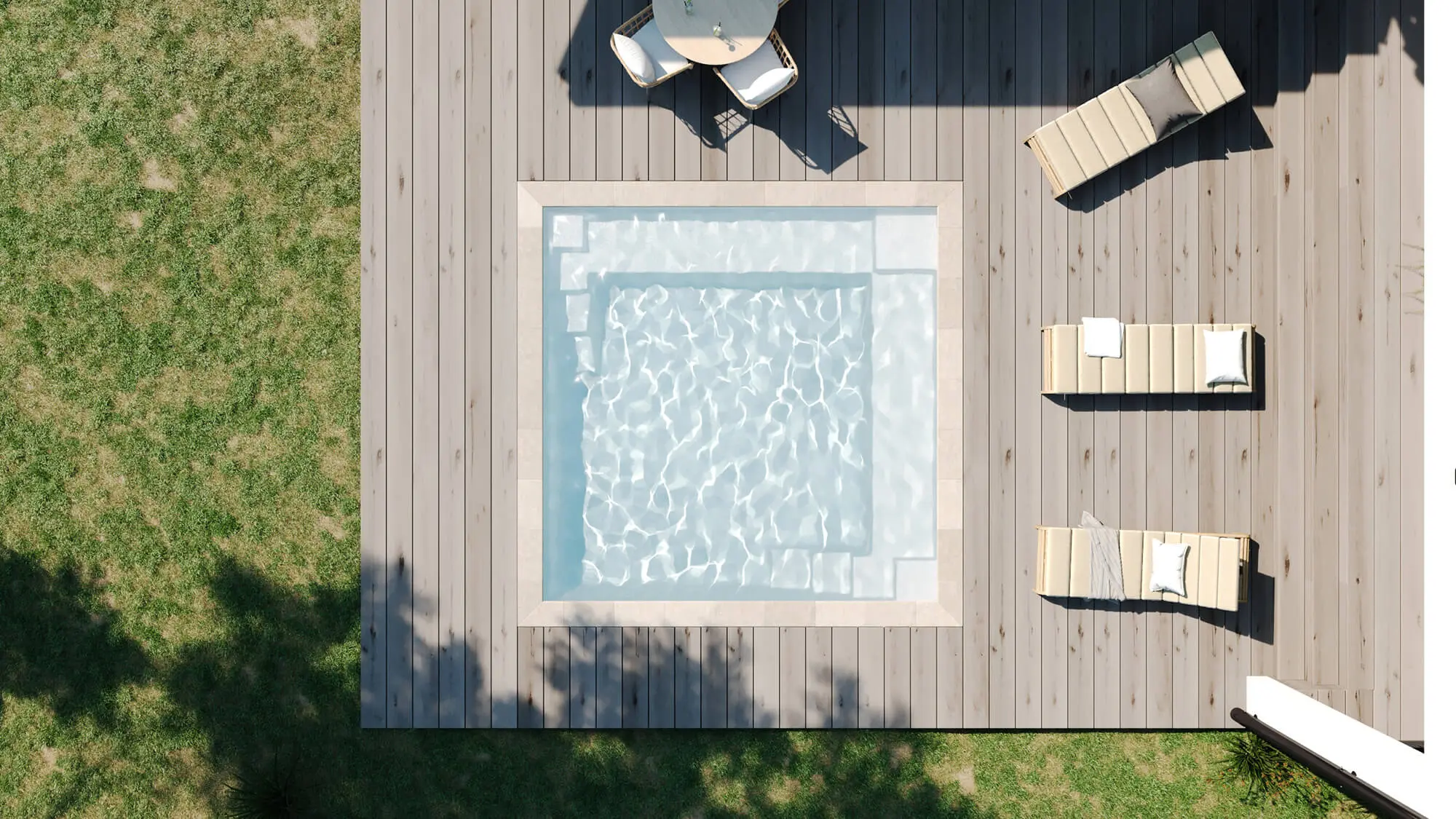 Ikonik flat bottom fibreglass swimming pool