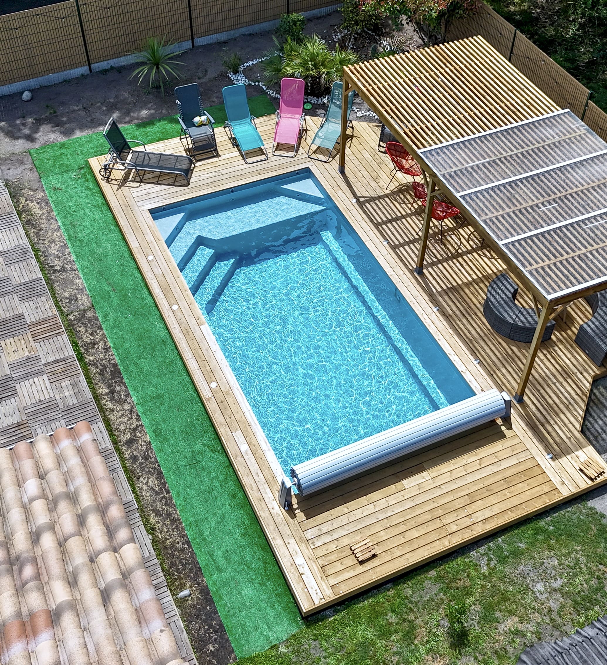 Maeva flat bottom fibreglass swimming pool